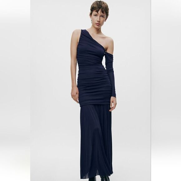 BLOGGER'S FAVE! ZARA ZW COLLECTION ASYMMETRIC MIDI DRESS - Picture 9 of 14